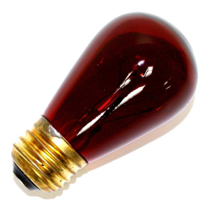 Halco S14RED11T 11 Watts S14 Red Transparent 130 Volt 9052 