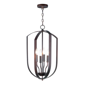 Maxim 10034BK Provident 4-Light Chandelier Black Finish OR Oil Rubbed Bronze Finish OR Satin Nickel Finish