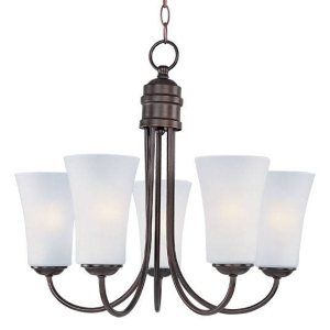 Maxim 10045FTOI Logan 5-Light Chandelier Oil Rubbed Bronze Finish OR Satin Nickel Finish