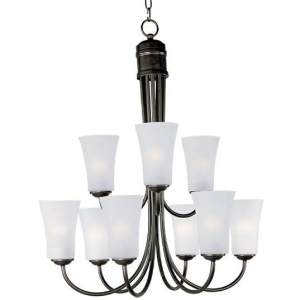 Maxim 10046FTOI Logan 9-Light Chandelier Oil Rubbed Bronze Finish OR Satin Nickel Finish