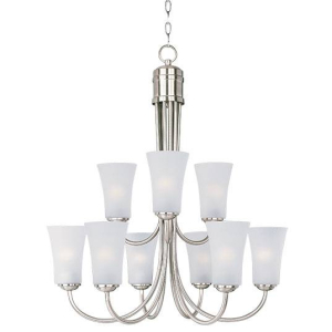 Maxim 10046FTOI Logan 9-Light Chandelier Oil Rubbed Bronze Finish OR Satin Nickel Finish