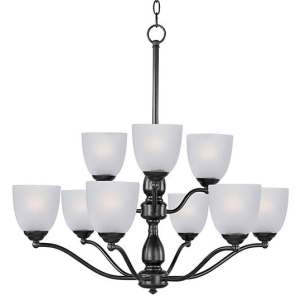 Maxim 10066FTBK Stefan 9-Light Chandelier Black Finish OR Satin Nickel Finish
