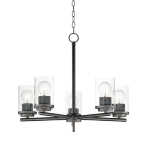 Maxim 10205FTBK Corona 5-Light Chandelier Black Finish OR Satin Nickel Finish OR Satin Brass Finish