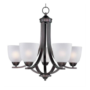 Maxim 11225FTOI Axis 5-Light Chandelier Oil Rubbed Bronze Finish OR Satin Nickel Finish