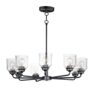 Maxim Lighting 12268CDBK Acadia 8-Light Chandelier, 480watts, E26Base, Black Finish