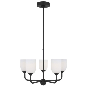Generation Lighting GLC1085MBK Emile 5-Light Midnight Black Medium Chandelier 120 Volt 75 Watts Max