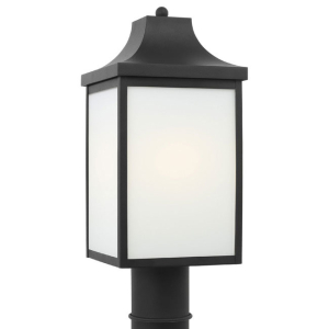 Generation Lighting GLO1051TXB Saybrook 1-Light Medium Post Textured Black 120V 75 Watts Max with Bulb Options