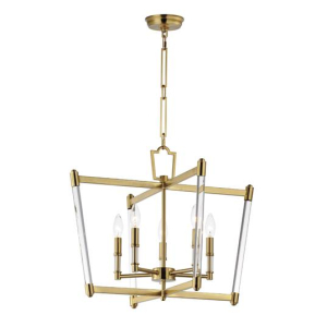 Maxim 16103CLHR Lucent 5-Light Chandelier Heritage Finish OR Polished Nickel Finish