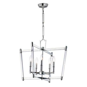 Maxim 16103CLHR Lucent 5-Light Chandelier Heritage Finish OR Polished Nickel Finish