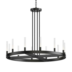 Maxim 16164CRBK Ovation 12-Light Chandelier Black Finish OR Gold Finish