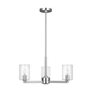 Generation Lighting 3164203C Fullton Three Light Chandelier 120 Volts 60 Watts Max with Finish Option