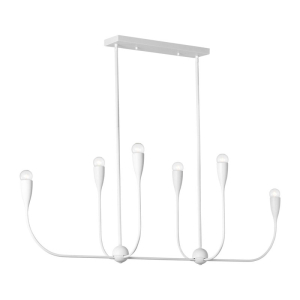 Generation Lighting GLC1226MWT Maya 6 Light Chandelier Matte White 120V 60 Watts Max
