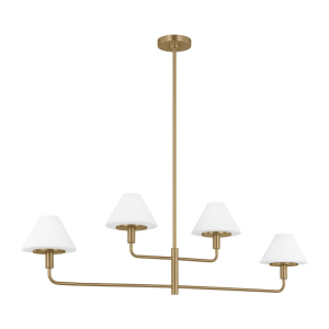Generation Lighting GLC1244SB Mendota 4 Light Chandelier Satin Brass 120V 60 Watts Max