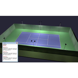 Outdoor Tennis Court LED Lighting & Pole Package 6 poles 8 fixtures (Outdoor Tennis Court)