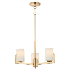 Maxim Lighting 21285SWSBR Dart 3-Light Chandelier, 180watts, E26Base, Brass Finish