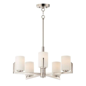 Maxim Lighting 21286SWSN Dart 5-Light Chandelier, 300watts, E26Base, Nickel Finish 