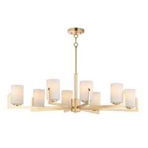 Maxim Lighting 21288SWSBR Dart 8-Light Chandelier, 480watts, E26Base, Brass Finish
