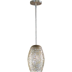 Maxim 24153BCGS Arabesque 1-Light 40W 120V Mini Pendant Golden Silver OR Oil Rubbed Bronze Finish