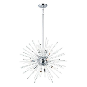 Maxim 28664CLPC Polaris 12-Light Pendant 60W 120V Polished Chrome OR Satin Brass Finish