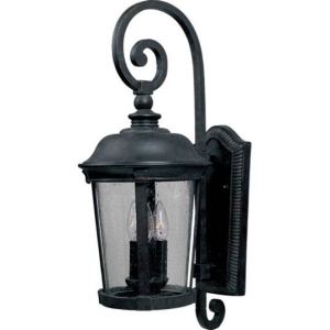 Maxim Lighting 3024CDBZ Dover Cast 3-Light Outdoor Wall Lantern, 40watts, 3000k, Bronze Finish 