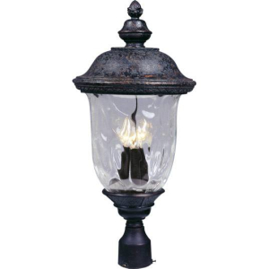 Maxim Carriage House DC Series 3-Light Outdoor Pole/Post Lantern 3420WGOB