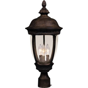 Maxim Knob Hill Series 3-Light Outdoor Pole/Post Lantern 3461CDSE