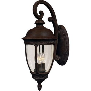 Maxim Lighting 3465CDSE Knob Hill Cast 3-Light Outdoor Wall Lantern, 40watts, E12 Base
