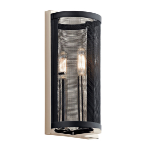 Kichler 43716PN Titus Chandelier 1 Light Metal Drum Shade Polished Nickel 60 Watts 120 Volt