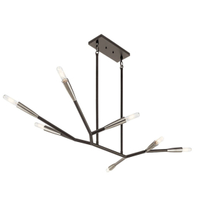 Kichler 43795BK Branches Chandelier 7-Light Black Finish 60 Watts 120 Volt