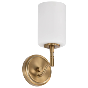 Satco/Nuvo 60-8201 Liam 1 Light Vanity 120 Volt 100W  E26 Base Burnished Brass Finish 