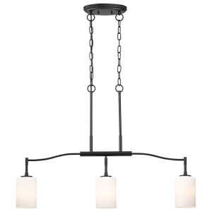 Satco/Nuvo 60-8218 Liam 3 Light Island Pendant 120 Volts 20 Watts Vintage Brass Finish 