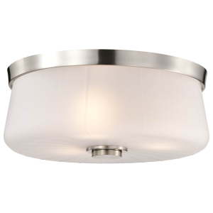 Satco/Nuvo 60-8220 Lune 3 Light Flush Mount 120 Volts 60 Watts Brushed Nickel Finish 