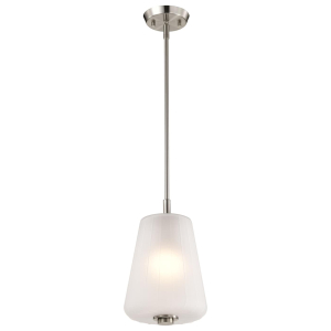Satco/Nuvo 60-8227 Lune Mini Pendant 120 Volts 60W E26 Base Brushed Nickel Finish