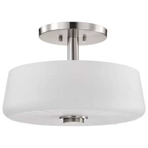 Satco/Nuvo 60-8229 Lune 3 Light Semi Flush E26 Base Brushed Nickel Finish 