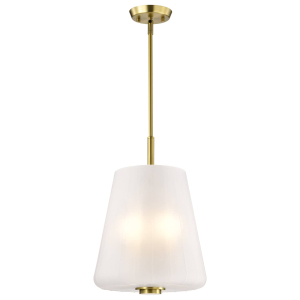 Satco/Nuvo 60-8238 Lune 3 Light Pendant 120 Volts 60 W Vintage Brass Finish 