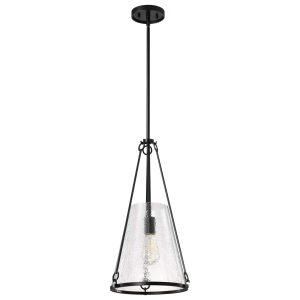 Satco/ Nuvo 60-8256  Valentine Med Pendant 120 Volts 60 Watts E26 Base Black Finish 