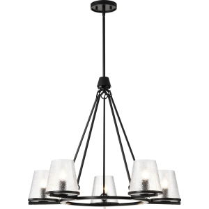 Satco/Nuvo 60-8258 Valentine 5 Light Chandelier 120 Volts 60 Watts Black Finish 