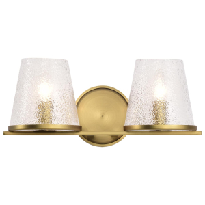 Satco/Nuvo  60-8262 Valentine 2 Light Vanity 120 Volts  60 Watts E12 Base Vintage Brass Finish 