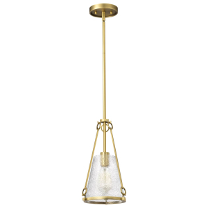 Satco/Nuvo 60-8269 Valentine Small Pendant 120 Volts 60 Watts Vintage Brass Finish 