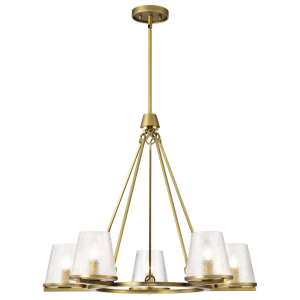 Satco/Nuvo 60-8268 Valentine 5 Light Chandelier 120 Volts 60 Watts Vintage Brass Finish 
