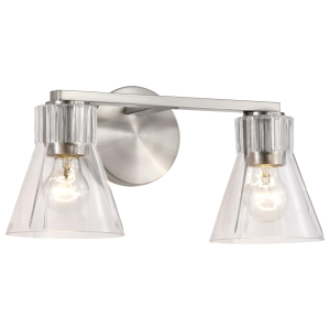 Satco/Nuvo 60-8332 Gianna 2 Light Vanity 120 Volts 60 W Brushed Nickel Finish 