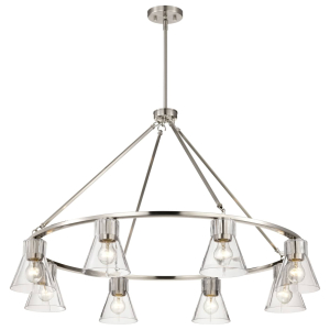 Satco/Nuvo 60-8336 Gianna 8 Light Chandelier 120 Volts E26 Brushed Nickel Finish 