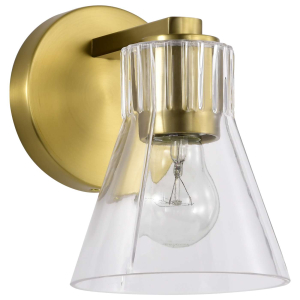Satco/Nuvo 60-8341 Gianna 1 Light Vanity 120 Volts 60 Watts E26 Base	Vintage Brass Finish