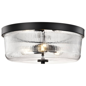 Satco/Nuvo 60-8609 Grayson Large Flush Mount 120 Volts 60 Watts Matte Black Finish 