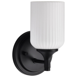Satco/Nuvo 60-8641  Solara 1 Light Wall Sconce 120 Volt 100W E26 Base Matte Black Finish 
