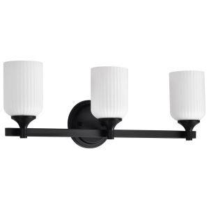 Satco/Nuvo 60-8643 Solara 3 Light Vanity 120 Volts 100 W E26 Base Matte Black Finish 