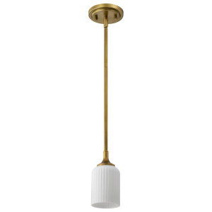 Satco/Nuvo 60-8665 Solara Mini Pendant 120 Volts 100 Watts E26 Base 	Natural Brass Finish