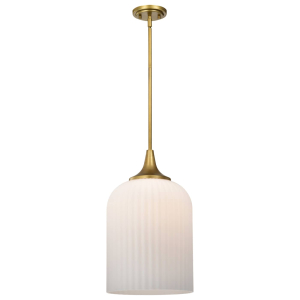 Satco/Nuvo 60-8666 Solara Pendant E26 Base Natural Brass Finish 