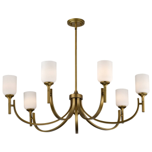 Satco/Nuvo 60-8671 Solara 7 Light Chandelier 120 Volts 34 Watts Polished Anodized Bronze Finish 