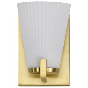 Satco/Nuvo 60-8721 Royale 1 Light Vanity 120 Volt 100W Burnished Brass Finish 